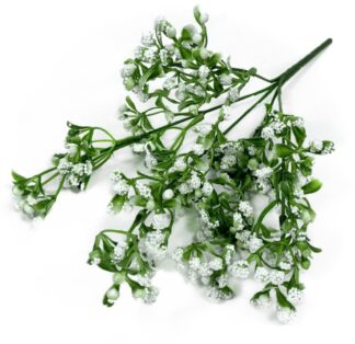 Ветка - букет гипсофила с пеной для венка (1010237) 32 см. (Уп./ 20 шт.)