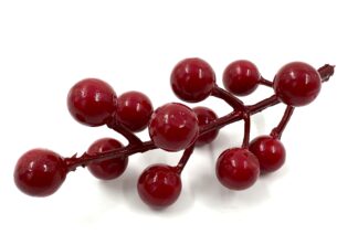 Ветка — добавка ягод красных для венка (1010237) 12,5 см (уп./ 50шт.)